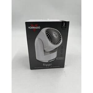 Vornado Flippi V6 Compact White Oscillating Vortex Airflow Air Circulator Fan